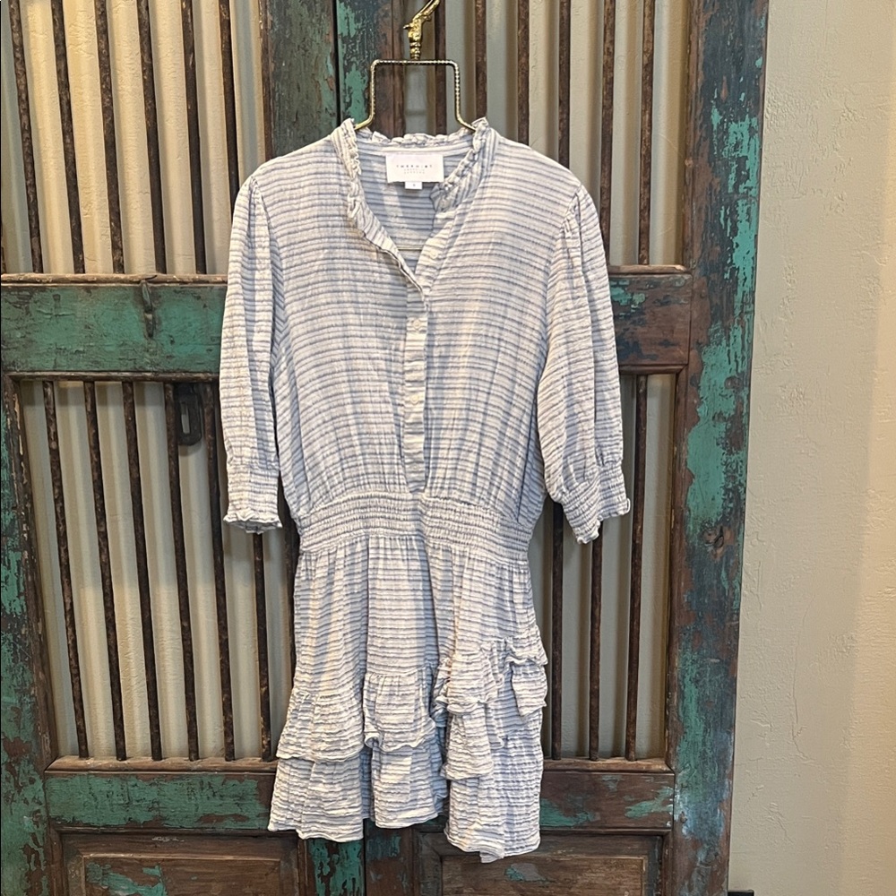 The Shirt by Rochelle Behrens Blue Striped Dress
